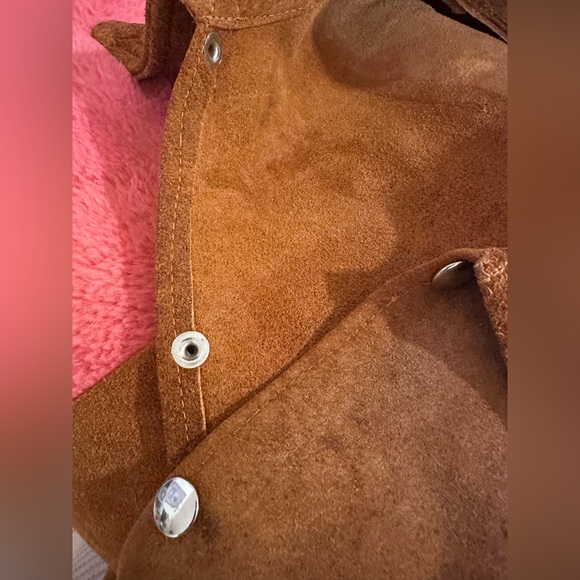 Vintage 1970’s Tan Suede Fringe Poncho - Picture 9 of 10